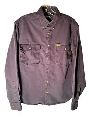 Guide Series Button Down Shirt Mens Sz Small Slate Gray Blue Long Sleeve